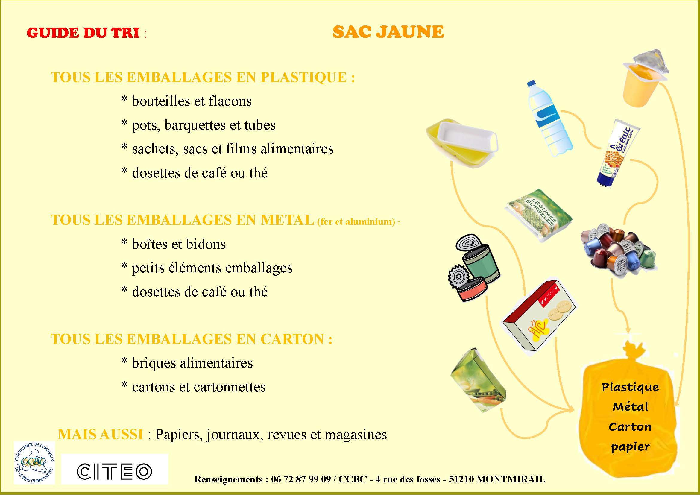 Sac jaune online mairie