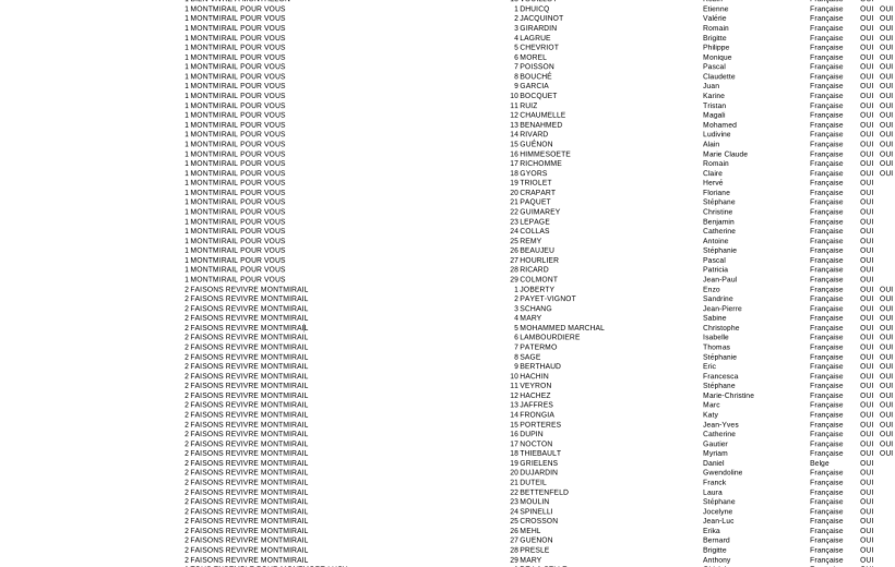 Arrêté préfectoral fixant la liste des candidats pour le 1er tour de scrutin des élections municipales