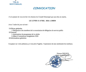Convocation du CM