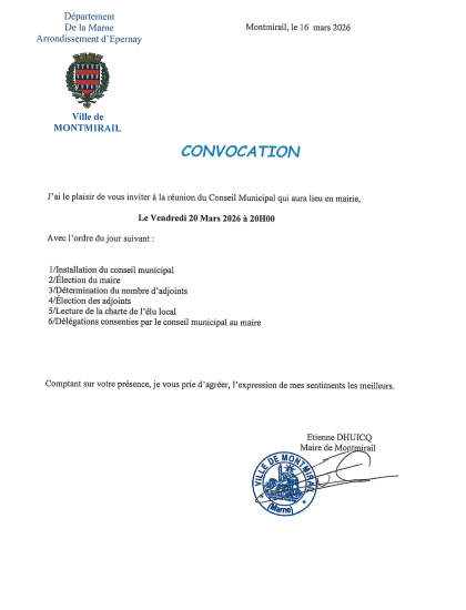 Convocation du CM
