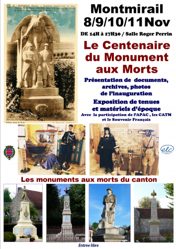 Exposition "Le Centenaire Du Monument Aux Morts" | Montmirail