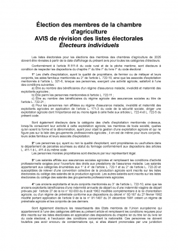 Électeurs individuels