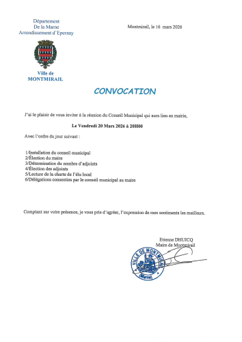 Convocation du CM