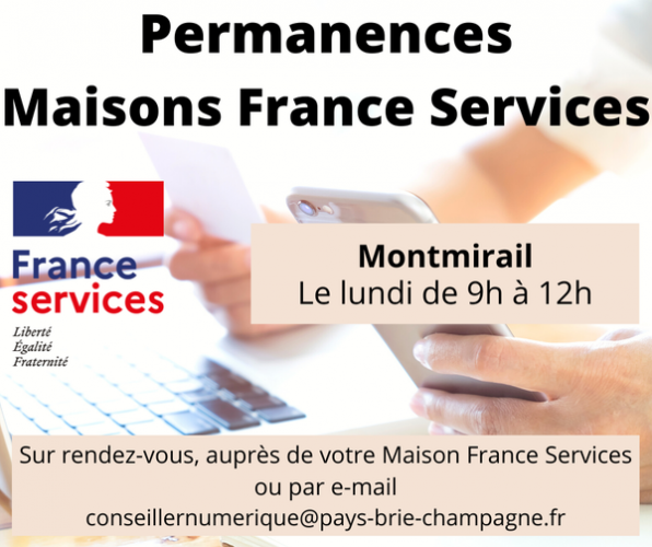 Affiche des permanences Maison France Services