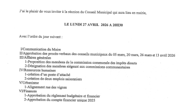Convocation du CM