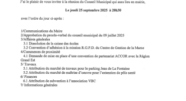 Convocation du CM 