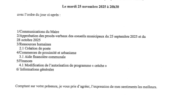 Convocation du CM