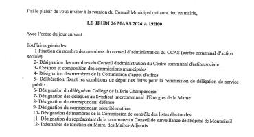 Convocation du CM
