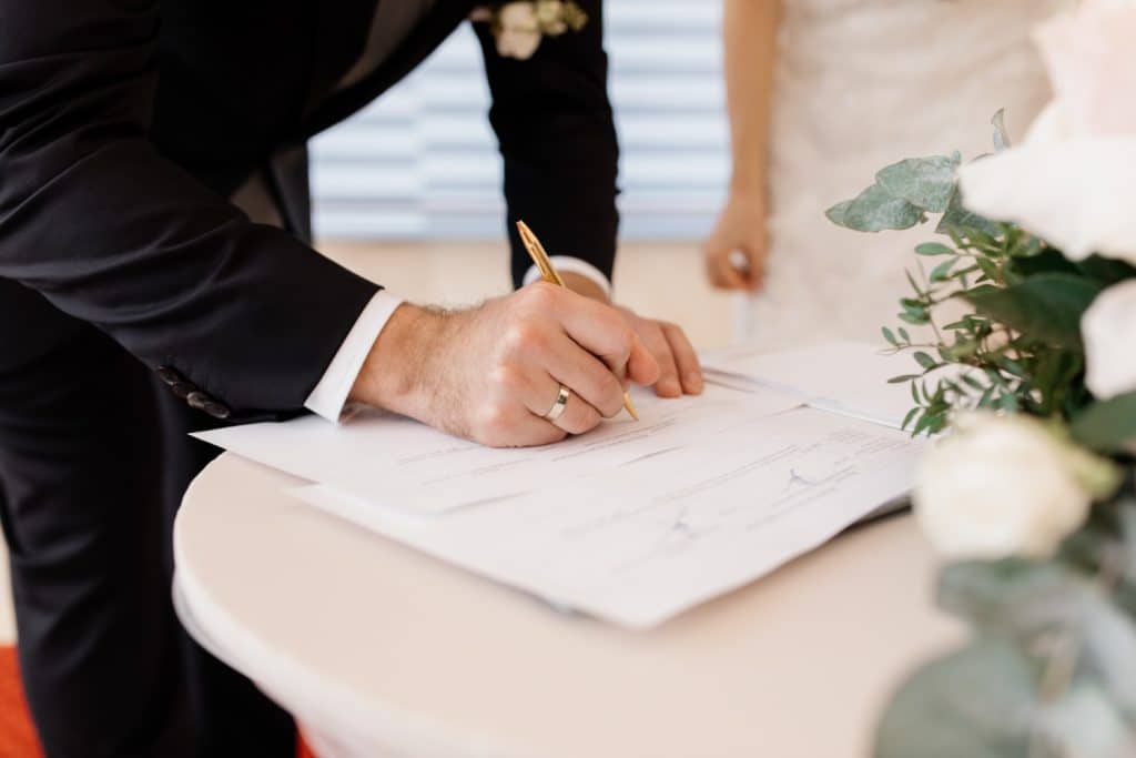 Demande d'acte de mariage
